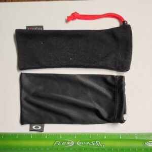 Oakley Microbag Black Sunglasses Pouch with Red Drawstring And Excelon Case